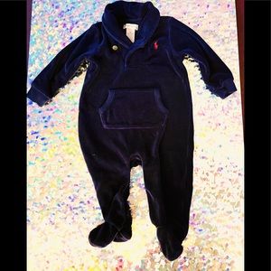 Ralph Lauren Velour/Cotton Onesie!